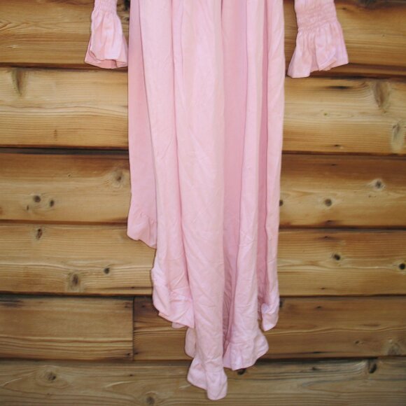 NWT Sleeper Juliette Shirred Asymmetric Dress in Pink - Picture 9 of 11